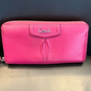 Coach Pink Leather Wallet